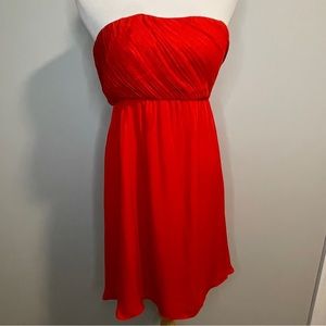 Alice + Olivia Red Silk Halter Dress Size 8